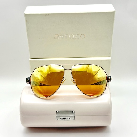 Jimmy Choo Charley / S Aviator Mirrored Sunglasses Unisex - Picture 1 of 14